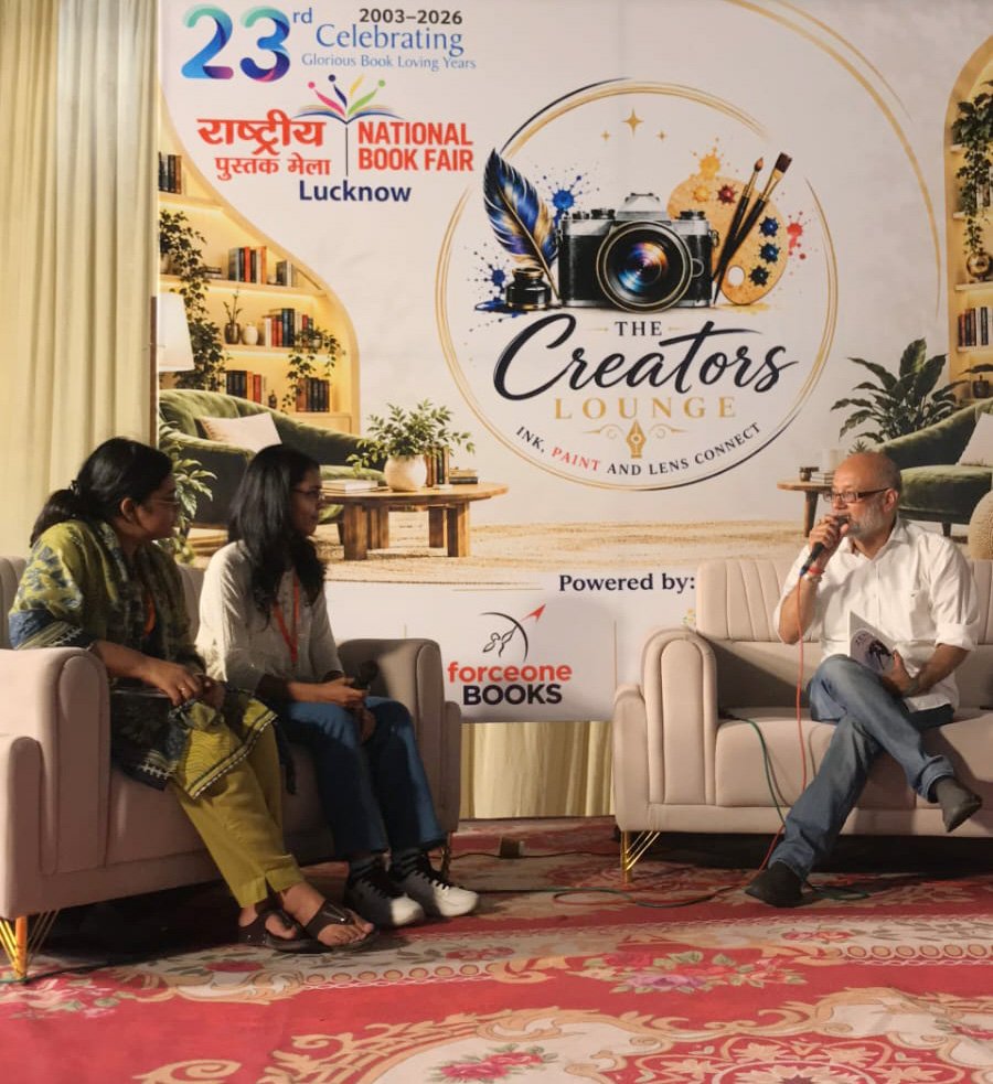 Young participants during the Gen Z discussion at The Creators Lounge at Lucknow Book Fair